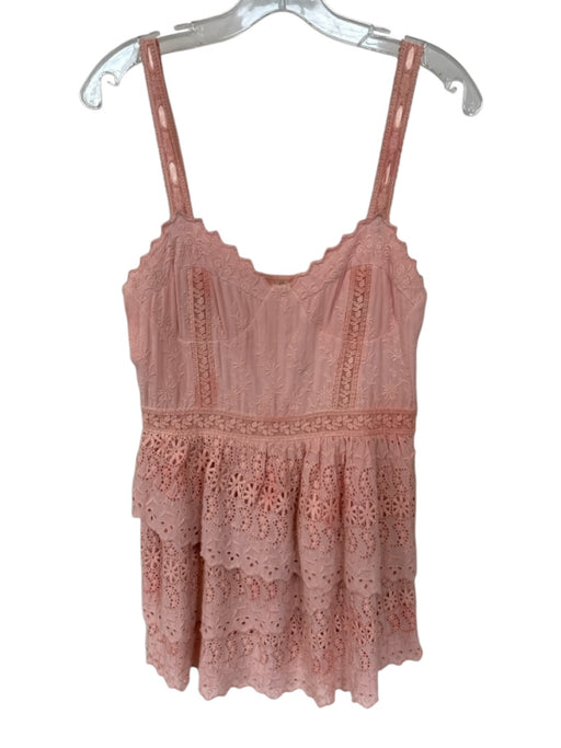 Loveshackfancy Size 4 Pink Cotton Sleeveless Lace Sweetheart Neckline Dress Pink / 4