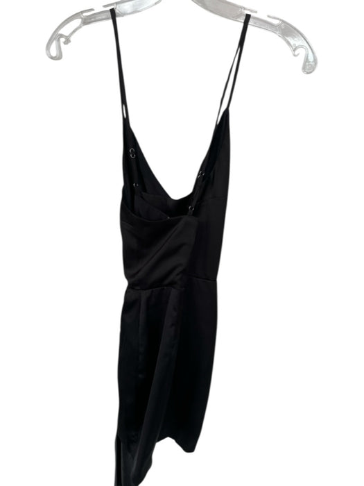 Lovers + Friends Size S Black Polyester Spaghetti Strap Gathered Racerback Dress Black / S