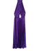 L'idee Size 8 Purple Polyester Halter Neck Acordian Pleated Open Back Gown Purple / 8