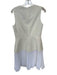Milly Size 6 Ivory Polyester Sleeveless Back Zip Acordian Pleats Dress Ivory / 6