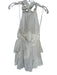 Hello Molly Size 4 White Cotton Halter Neck Macrame Flowers Open Back Dress White / 4