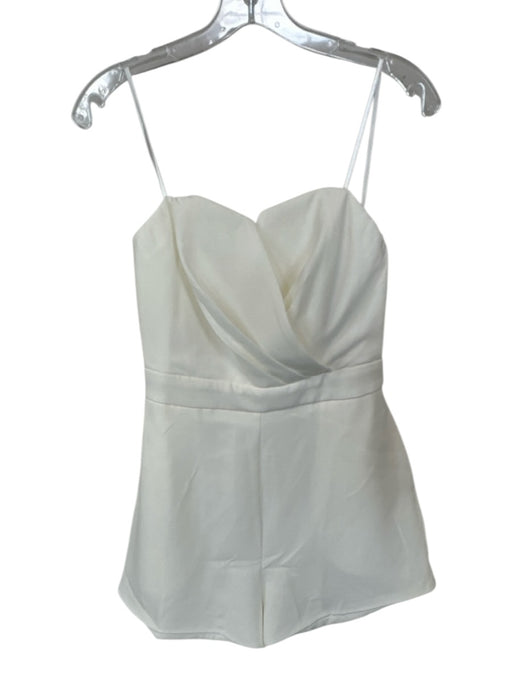 DO+BE Size S Ivory Polyester Strapless Back Zip Romper Ivory / S