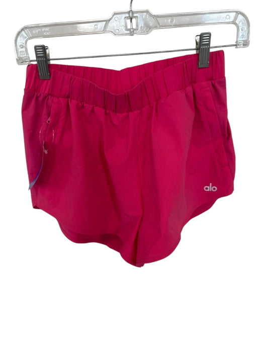 Alo Yoga Size XS Coral Pink Polyester Elastic Waist Athletic Shorts Coral Pink / XS