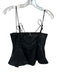 LPA Size S Black Vegan Leather Tie Straps Underwire Peplum Top Black / S