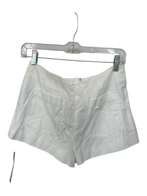 Reformation Size 2 Ivory Cotton Blend High Waist Shorts Ivory / 2