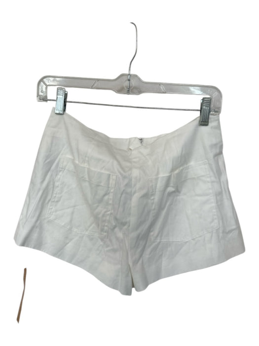 Reformation Size 2 Ivory Cotton Blend High Waist Shorts Ivory / 2