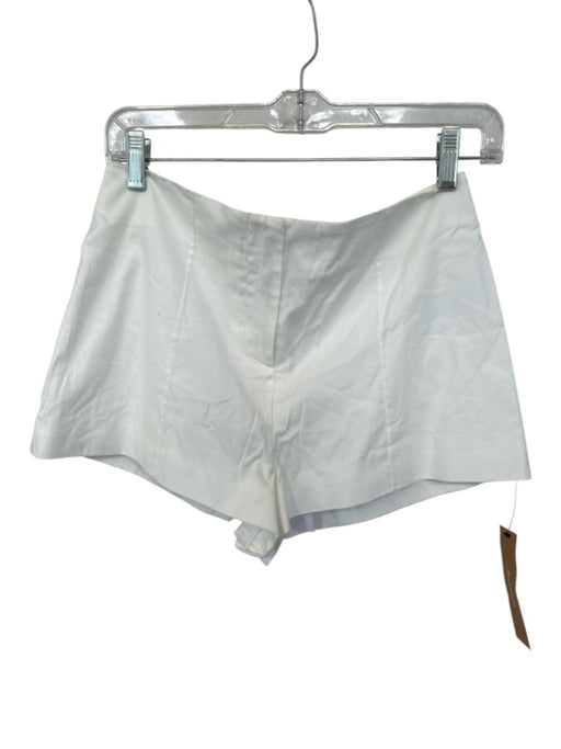 Reformation Size 2 Ivory Cotton Blend High Waist Shorts Ivory / 2