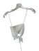 Alice & Olivia Size 4 Ivory Triacetate Halter Neck Front Tie Cropped Top Ivory / 4