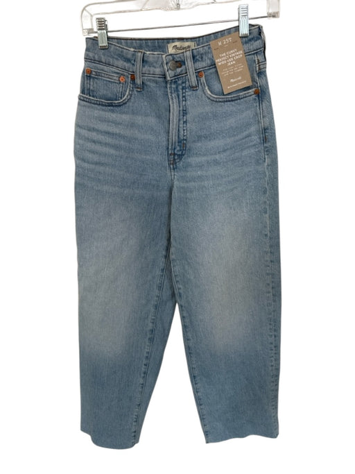 Madewell Size 25T Light Wash Cotton High Waist Wide Leg Jeans Light Wash / 25T