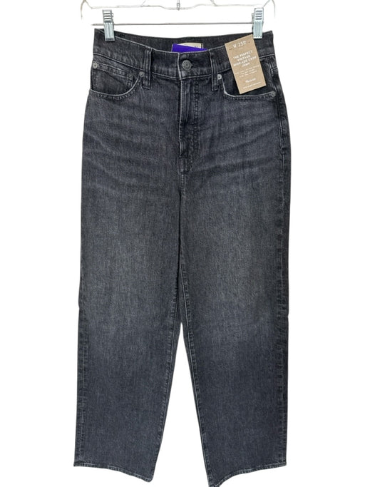 Madewell Size 25T Black Cotton High Waist Wide Leg Jeans Black / 25T