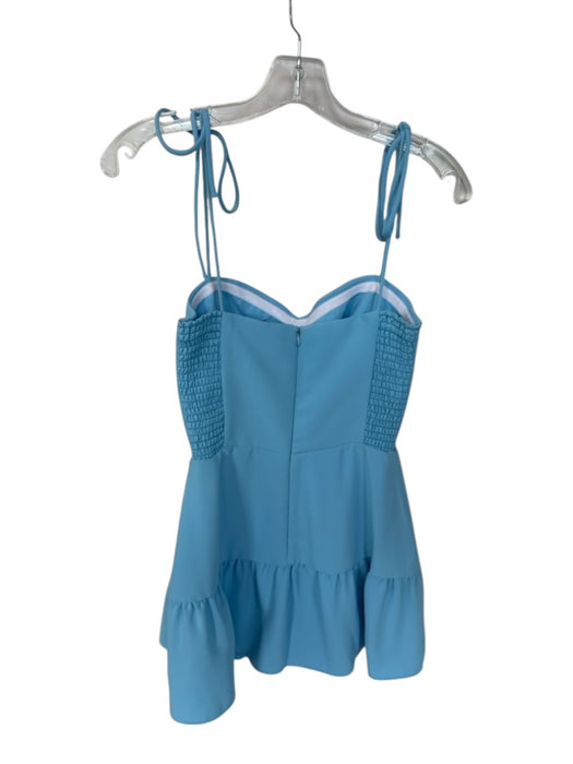 Amanda Uprichard Size S Sky Blue Polyester Sweetheart Neckline Tie Straps Dress Sky Blue / S