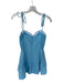 Amanda Uprichard Size S Sky Blue Polyester Sweetheart Neckline Tie Straps Dress Sky Blue / S