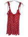 Zara Size S Orange & Pink Viscose Sleeveless Flowers Front Tie Back Zip Dress Orange & Pink / S