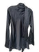 Zara Size M Black Polyester Long Bell Sleeve neck tie V Neck Dress Black / M