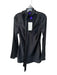Zara Size M Black Polyester Long Bell Sleeve neck tie V Neck Dress Black / M