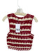 Zara Size S Cream & Red Cotton Crochet Sleeveless Top Cream & Red / S