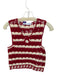 Zara Size S Cream & Red Cotton Crochet Sleeveless Top Cream & Red / S