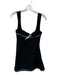 Peppermayo Size 4 Black & White Linen Side Zip Front bow Sleeveless Mini Dress Black & White / 4