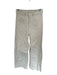 Zara Size 4 Cream Cotton Blend High Waist Wide Leg Raw Hem Jeans Cream / 4