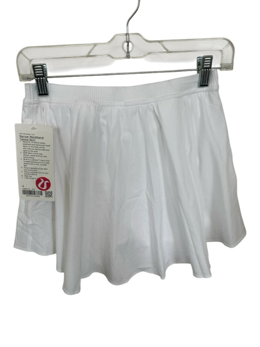 Lululemon Size 6 White Polyester Blend Waist Band Athletic Skort White / 6