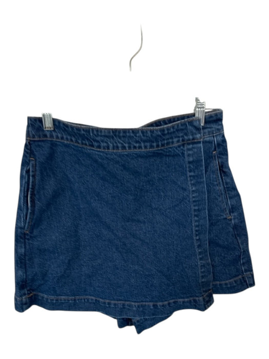 Habitual Size S Med Dark Wash Cotton Cross Over Denim Skort Med Dark Wash / S