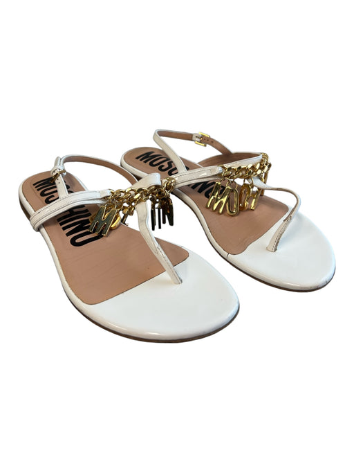Moschino Couture Shoe Size EST 36 White Manmade Material Chain Detail Shoes White / EST 36