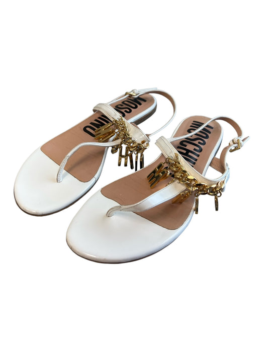 Moschino Couture Shoe Size EST 36 White Manmade Material Chain Detail Shoes White / EST 36