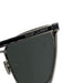 Saint Laurent Black & Silver Metal Cat Eye Sunglasses Black & Silver