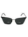 Saint Laurent Black & Silver Metal Cat Eye Sunglasses Black & Silver