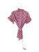 Abbey Glass Size M purple & orange Cotton Short Sleeve Eyelet Button Down Dress purple & orange / M