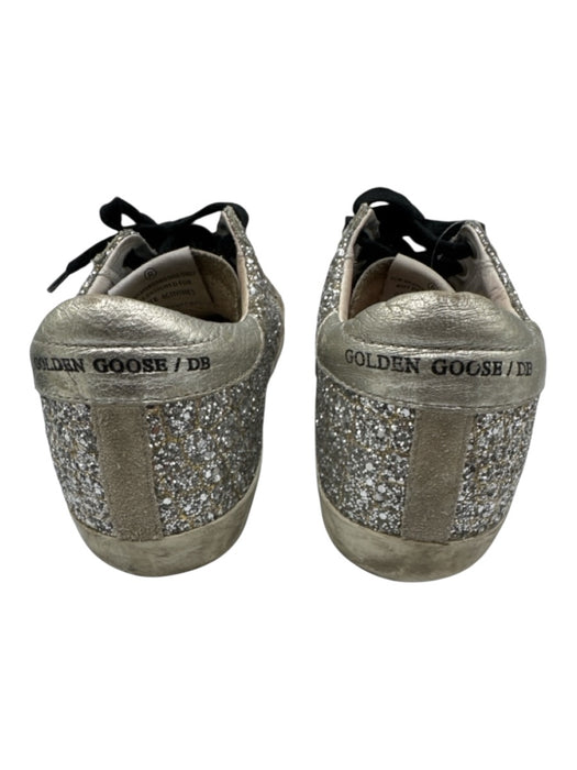 Golden Goose Shoe Size 37 silver, black, beige Leather Glitter Star Sneakers silver, black, beige / 37