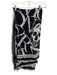 Alexander McQueen Black & White Fringe Edging Skulls Square Semi Sheer scarf Black & White / One Size