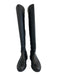 Stuart Weitzman Shoe Size 7B Black Leather Stretch Panel Over the Knee Boots Black / 7B
