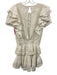 Loveshackfancy Size S White Cotton Seersucker Tiered Lace Trim Mini Dress White / S