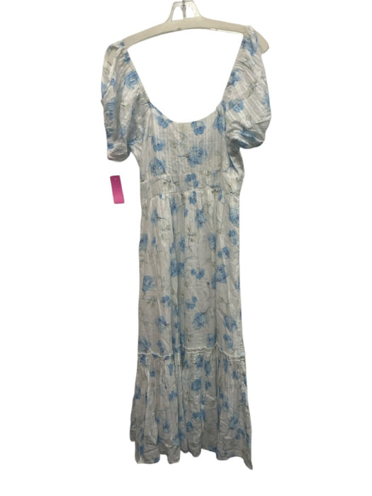 Loveshackfancy Size 2 Blue, Yellow, White Cotton Sleeve Cut Outs Floral Dress Blue, Yellow, White / 2