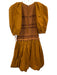 Ulla Johnson Size 0 Yellow Ochre Cotton Smocked Bodice Puff Sleeve Mini Dress Yellow Ochre / 0