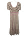 Loveshackfancy Size 2 Cream, Pink, Green Cotton Blend Eyelet Lace Rose Dress Cream, Pink, Green / 2