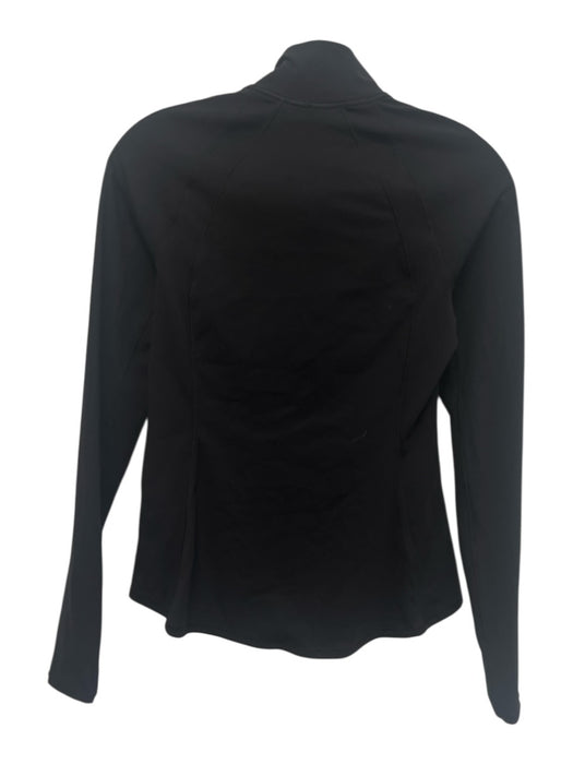 Spanx Size XS Black Nylon Blend Mock Neck Side Pockets Full Zip Jacket Black / XS