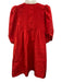 Hunter Bell Size S Red Polyester Pintuck Button Detail V Neck Knee length Dress Red / S