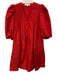 Hunter Bell Size S Red Polyester Pintuck Button Detail V Neck Knee length Dress Red / S