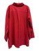 Free People Size M Mixed Reds Cotton Gingham Button Front Oversized Shirt Jacket Mixed Reds / M