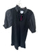 Sundays Size XS Black & White Polyester Blend Short Balloon Sleeve Dress Black & White / XS
