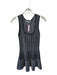 Zara Size S Navy & white Viscose Blend Sleeveless Striped Knit Dress Navy & white / S