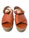 Alohas Shoe Size 41 Brown Leather open toe Ankle Strap Platform Espadrille Shoes Brown / 41