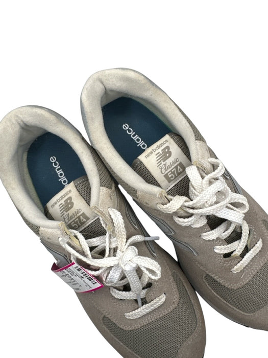 New Balance Shoe Size 9.5 Gray Canvas & Suede Athletic Men's Sneakers Gray / 9.5
