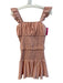 Tularosa Size S Pink Cotton Sleeveless Synched Bodice Ruffle Detail Dress Pink / S