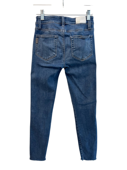 Paige Size 24 Light Wash Cotton Mid Rise Stitch Detail Zip Fly Skinny Jeans Light Wash / 24