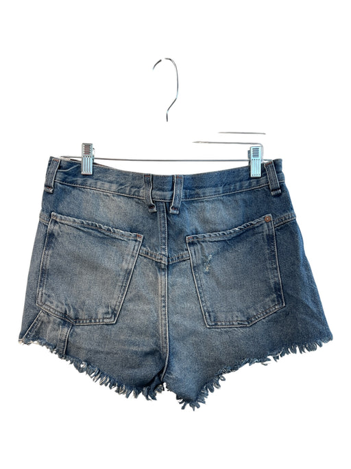 We The Free Size 28 Light Wash Cotton High Rise Distressed Zip Fly Shorts Light Wash / 28