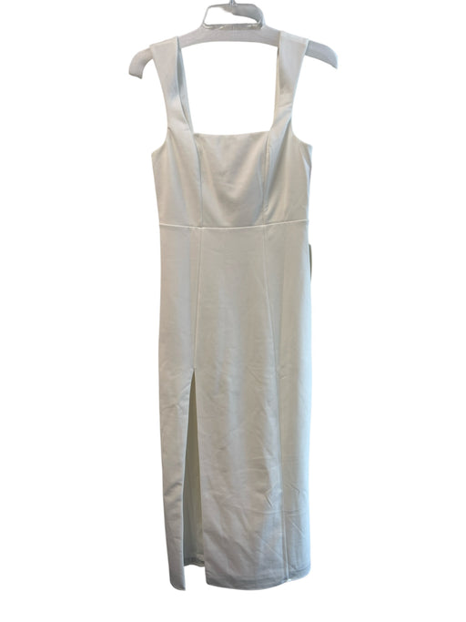 Show Me Your Mumu Size S White Polyester Sleeveless solid color Side Slit Dress White / S