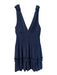 Ramy Brook Size Medium Navy Polyester V Neck & Back Stretch Bodice Dress Navy / Medium